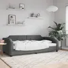 Image de Lit De Repos Gris Foncé 100x200 Cm Tissu Vidaxl