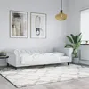 Image de Lit De Jour Sans Matelas Blanc 90x200 Cm Similicuir Vidaxl