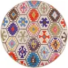 Image de Tapis Lavable Multicolore Ø 120 Cm Antidérapant Vidaxl