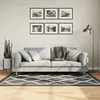Image de vidaXL Tapis lavable noir et blanc 120x180 cm 136605