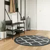 Image de Tapis Lavable Noir Et Blanc Ø 120 Cm Vidaxl
