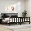 Image de Cadre De Lit Sans Matelas Noir 200x200 Cm Bois Massif De Pin Vidaxl