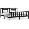 Image de Cadre De Lit Sans Matelas Noir 200x200 Cm Bois Massif De Pin Vidaxl