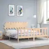 Image de Cadre De Lit Sans Matelas Bois Massif De Pin Vidaxl