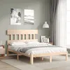Image de Cadre De Lit Sans Matelas 140x190 Cm Bois De Pin Massif Vidaxl