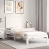 Image de Cadre De Lit Sans Matelas Blanc 100x200 Cm Bois De Pin Massif Vidaxl