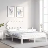 Image de Cadre De Lit Sans Matelas Blanc Bois De Pin Massif Vidaxl