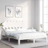 Image de Cadre De Lit Sans Matelas Blanc 140x190 Cm Bois De Pin Massif Vidaxl