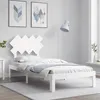 Image de Cadre De Lit Sans Matelas Blanc 90x200 Cm Bois De Pin Massif Vidaxl