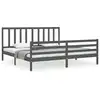 Image de Cadre De Lit Sans Matelas Gris 200x200 Cm Bois Massif De Pin Vidaxl