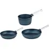 Image de Westinghouse - Série Performance - Poêle À Frire 24 Cm + Poêle À Frire 28 Cm + Casserole 18 Cm - Bleu