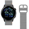 Image de Bracelet pour montre - JUSTIN - ActiveFlex (Garmin Vivoactive 6/5) - 20 mm - Gris - Silicone souple