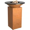 Image de Brasero plancha - Bois - OFYR - 75 - Corten