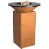 Image de Brasero plancha bois ofyr 75 corten acier avec circulation d air OB1C75