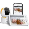 Image de ARENTI Babyphone Camera Bébé Baby Phone Vidéo Connecté Smartphone Baby Moniteur Vidéo avec VOX Détection de Température