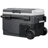 Image de Glacière électrique à compresseur Steamy-E sur roulettes - Double Zone - 40 litres - 12V et 230V - pour voiture et camping - Noir