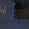 Image de Sapin De Noël À Led Avec Piquets 220 Led Bleu 180 Cm Vidaxl