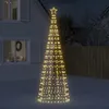 Image de vidaXL Sapin de Noël à LED avec piquets 570 LED blanc chaud 300 cm 358104