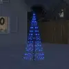 Image de Sapin De Noël À Led 200 Led Bleu 180 Cm Vidaxl