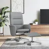 Image de Fauteuil Inclinable Avec Repose-pied Gris Clair Tissu Vidaxl