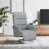 Image de Fauteuil Inclinable De Massage Et Repose-pieds Gris Clair Tissu Vidaxl