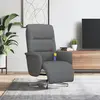 Image de Fauteuil Inclinable De Massage Et Repose-pieds Gris Foncé Tissu Vidaxl