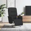 Image de Fauteuil Inclinable De Massage Avec Repose-pieds Noir Tissu Vidaxl