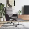 Image de Fauteuil Inclinable Avec Repose-pied Gris Similicuir Vidaxl