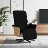 Image de Fauteuil Inclinable Avec Repose-pieds Noir Tissu Vidaxl