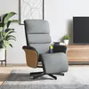 Image de Fauteuil Inclinable De Massage Et Repose-pieds Gris Clair Tissu Vidaxl