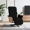 Image de Fauteuil Inclinable De Massage Avec Repose-pieds Noir Tissu Vidaxl