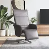 Image de Fauteuil Inclinable Avec Repose-pieds Gris Similicuir Vidaxl