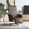 Image de Fauteuil Inclinable De Massage Repose-pieds Marron Similicuir Vidaxl