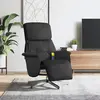 Image de Fauteuil Inclinable De Massage Avec Repose-pieds Noir Tissu Vidaxl