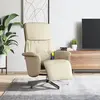 Image de Fauteuil Inclinable De Massage Avec Repose-pieds Crème Tissu Vidaxl