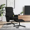 Image de Fauteuil De Massage Inclinable Avec Repose-pied Noir Tissu Vidaxl