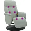 Image de Fauteuil Inclinable De Massage Repose-pied Gris Clair Velours Vidaxl