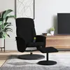 Image de Fauteuil De Massage Inclinable Avec Repose-pied Noir Velours Vidaxl