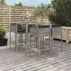 Image de Ensemble De Bar De Jardin 5 Pcs Avec Coussins Gris Poly Rotin Vidaxl