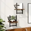 Image de Étagères Murales Avec Barres 2 Pcs Chêne Marron 20x25x30 Cm Vidaxl