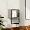 Image de Étagère Murale Avec Barre Sonoma Gris 20x25x30 Cm Vidaxl