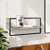 Image de vidaXL Étagère murale avec barre sonoma gris 65x25x30 cm 836291