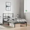 Image de Cadre De Lit Métal Sans Matelas Avec Tête De Lit Noir 100x200cm Vidaxl