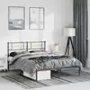 Image de Cadre De Lit Métal Sans Matelas Avec Tête De Lit Noir 135x190cm Vidaxl
