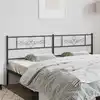 Image de Tête De Lit De Remplacement Métal Noir 193 Cm Vidaxl