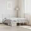 Image de vidaXL Cadre de lit métal avec tête de lit blanc 120x200 cm 355314