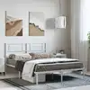 Image de Cadre De Lit Métal Sans Matelas Et Tête De Lit Blanc 150x200 Cm Vidaxl