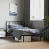 Image de Cadre De Lit Métal Sans Matelas Avec Tête De Lit Noir 90x190 Cm Vidaxl