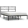 Image de Vidaxl cadre de lit métal sans matelas avec tête de lit noir 135x190cm