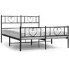 Image de Vidaxl cadre de lit métal sans matelas avec pied de lit noir 135x190cm